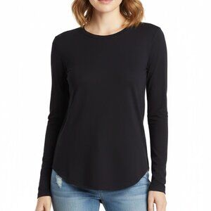 Vince Boy Tee Long-Sleeve Crewneck in Coastal Blue Size M NWT